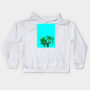 Good Luck Succulent Tree on Sky Blue Kids Hoodie